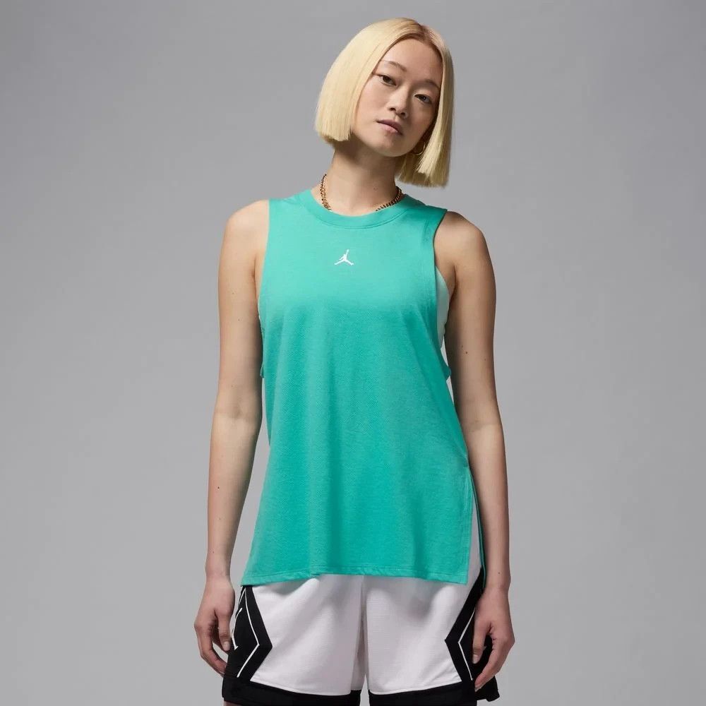 Nike Jordan Womens Sports Diamond Tank Top FB4629-392 Green Gym Run Sz M NWT